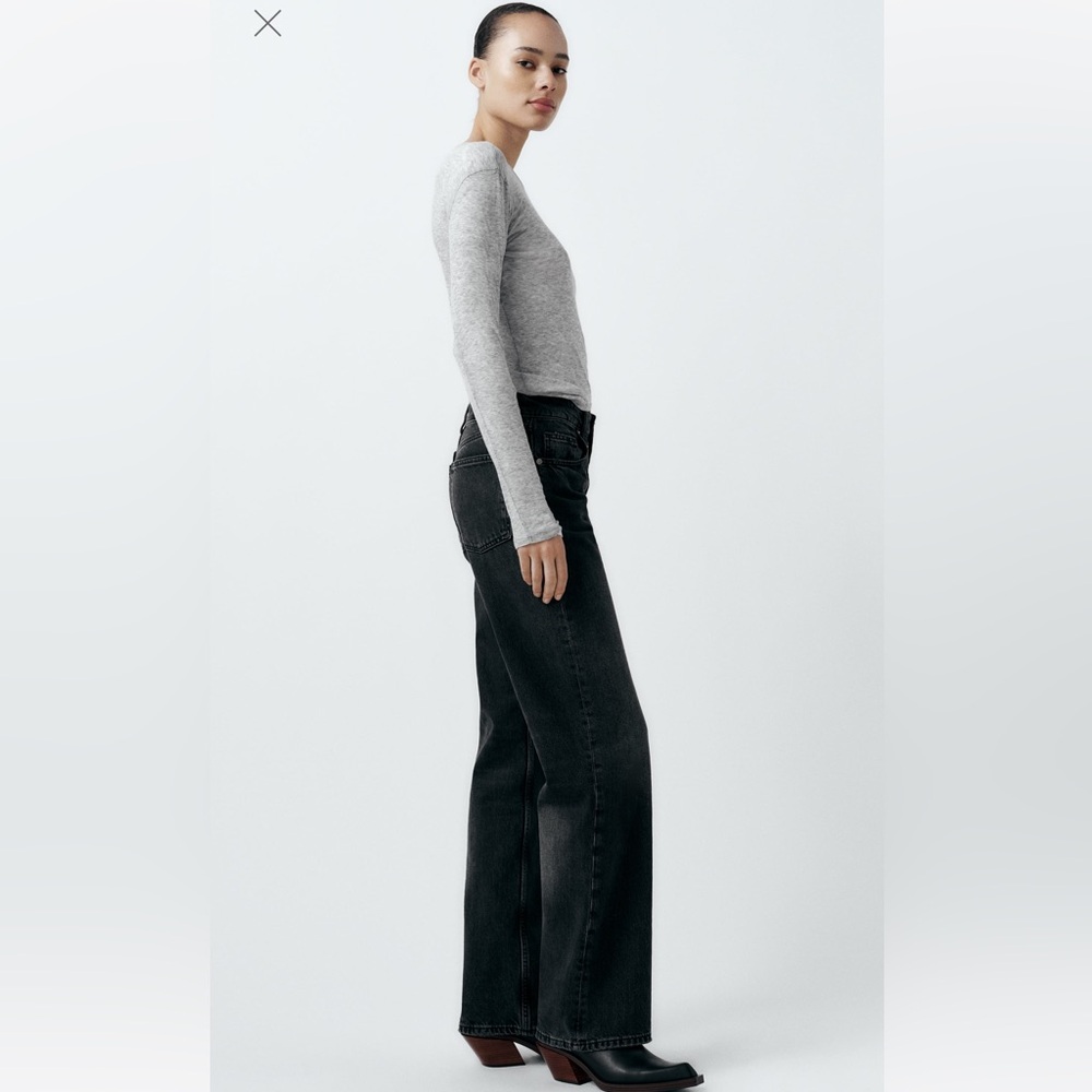Zara High Rise Black Jeans